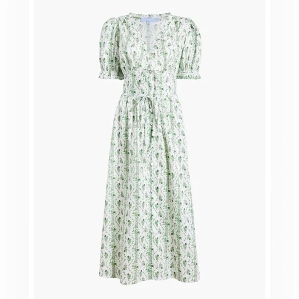 Hill House Sabrina in Green Vine Stripe. EUC.